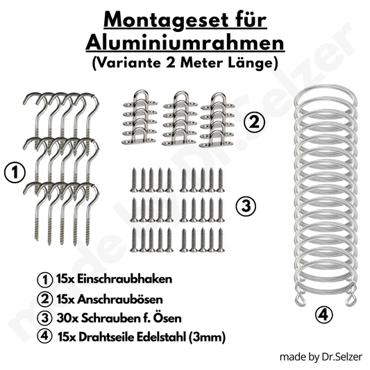 Montageset für Aluminium Rahmen
