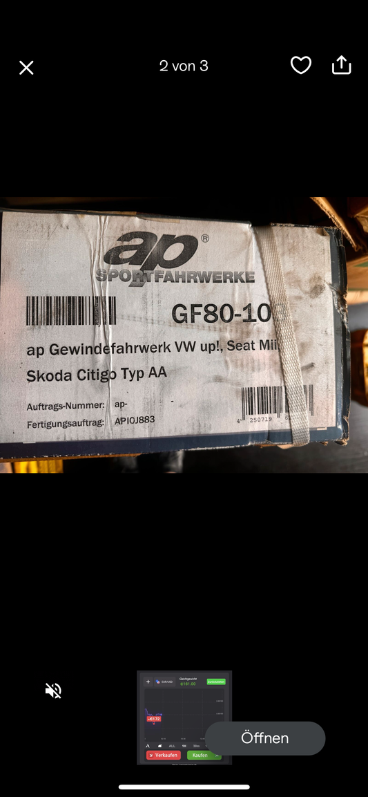 AP Gewindefahrwerk VW up!, Seat Mii, Skoda Citigo